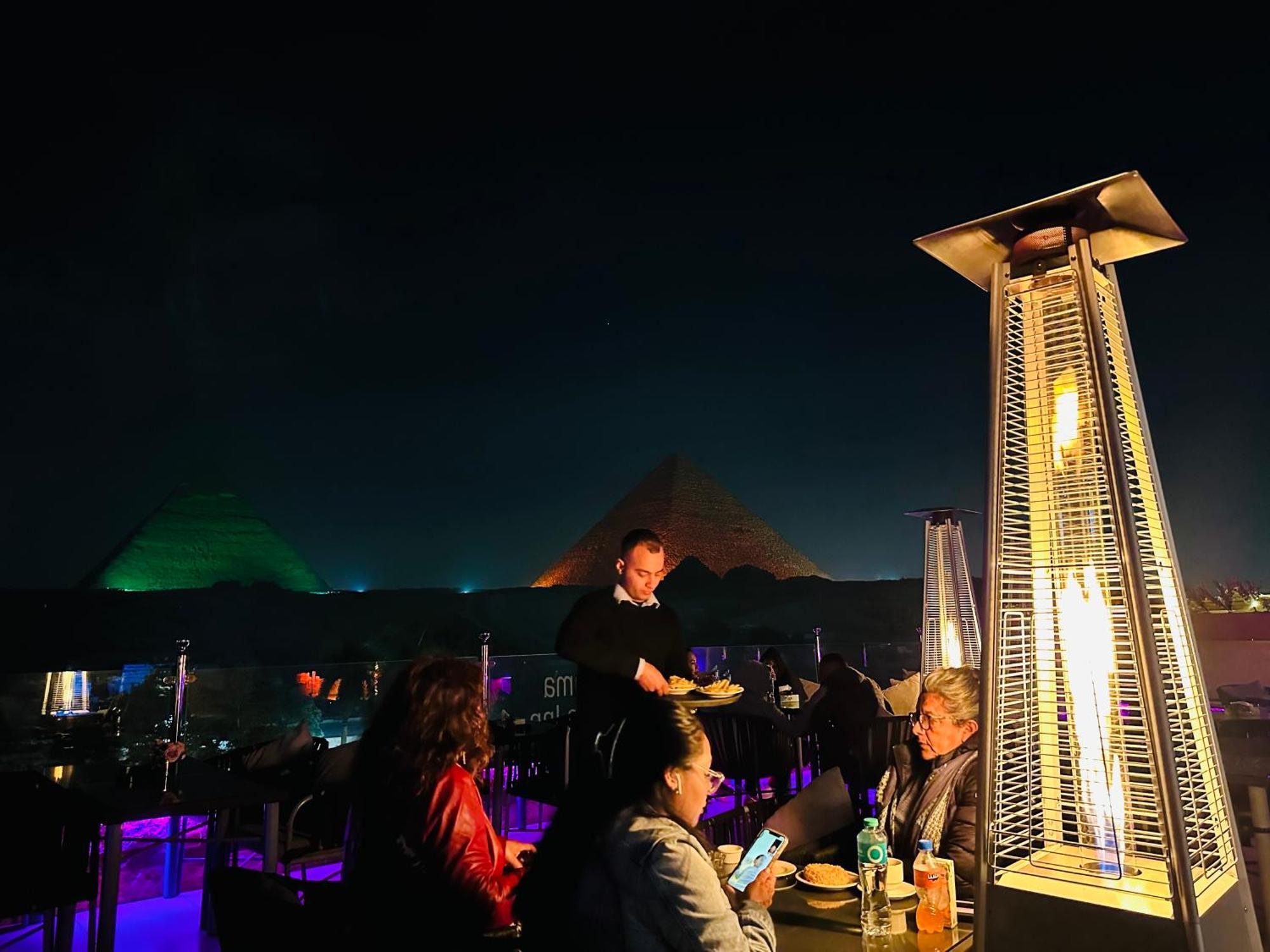 Panorama View Pyramids Hotell Kafret el-Gabal Eksteriør bilde