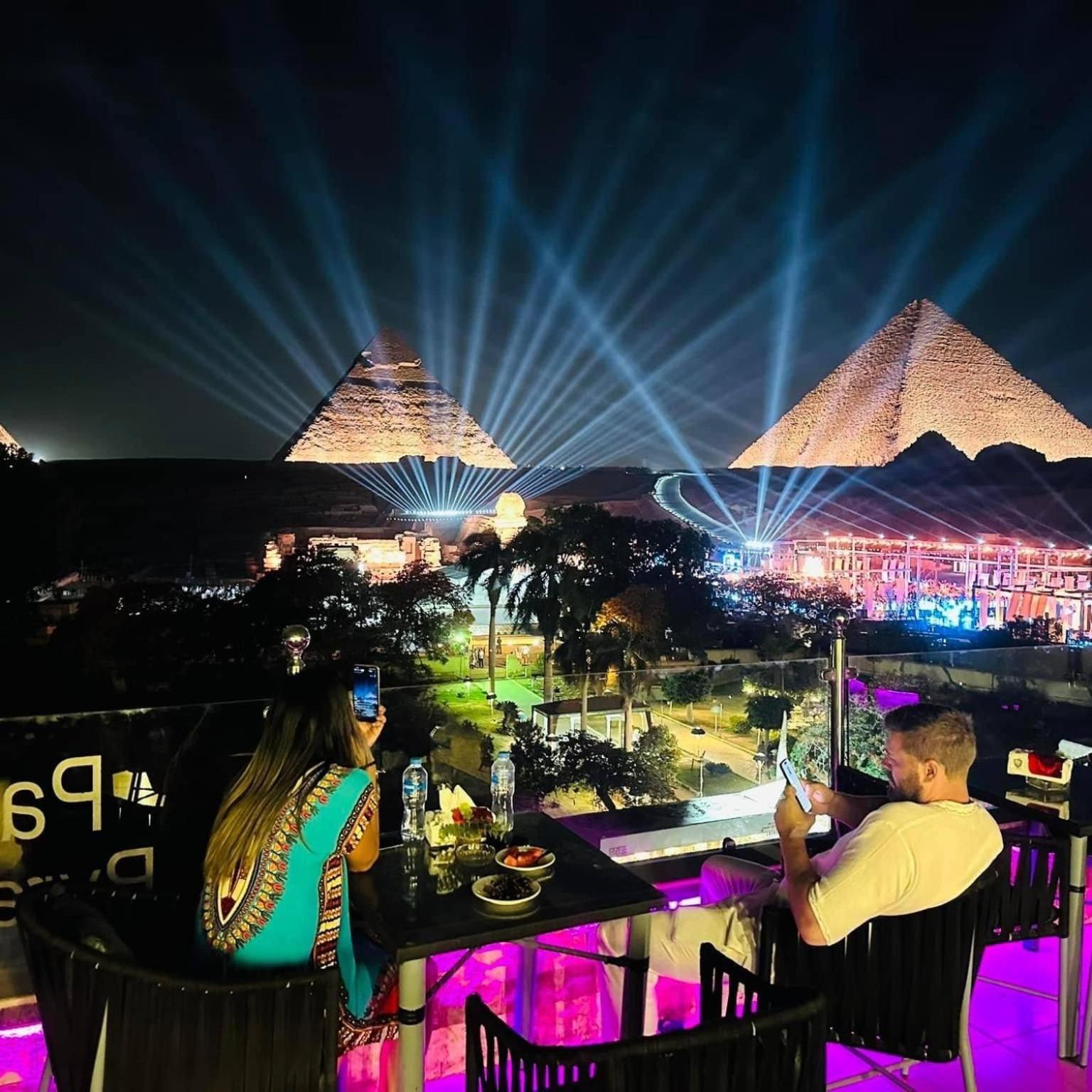 Panorama View Pyramids Hotell Kafret el-Gabal Eksteriør bilde