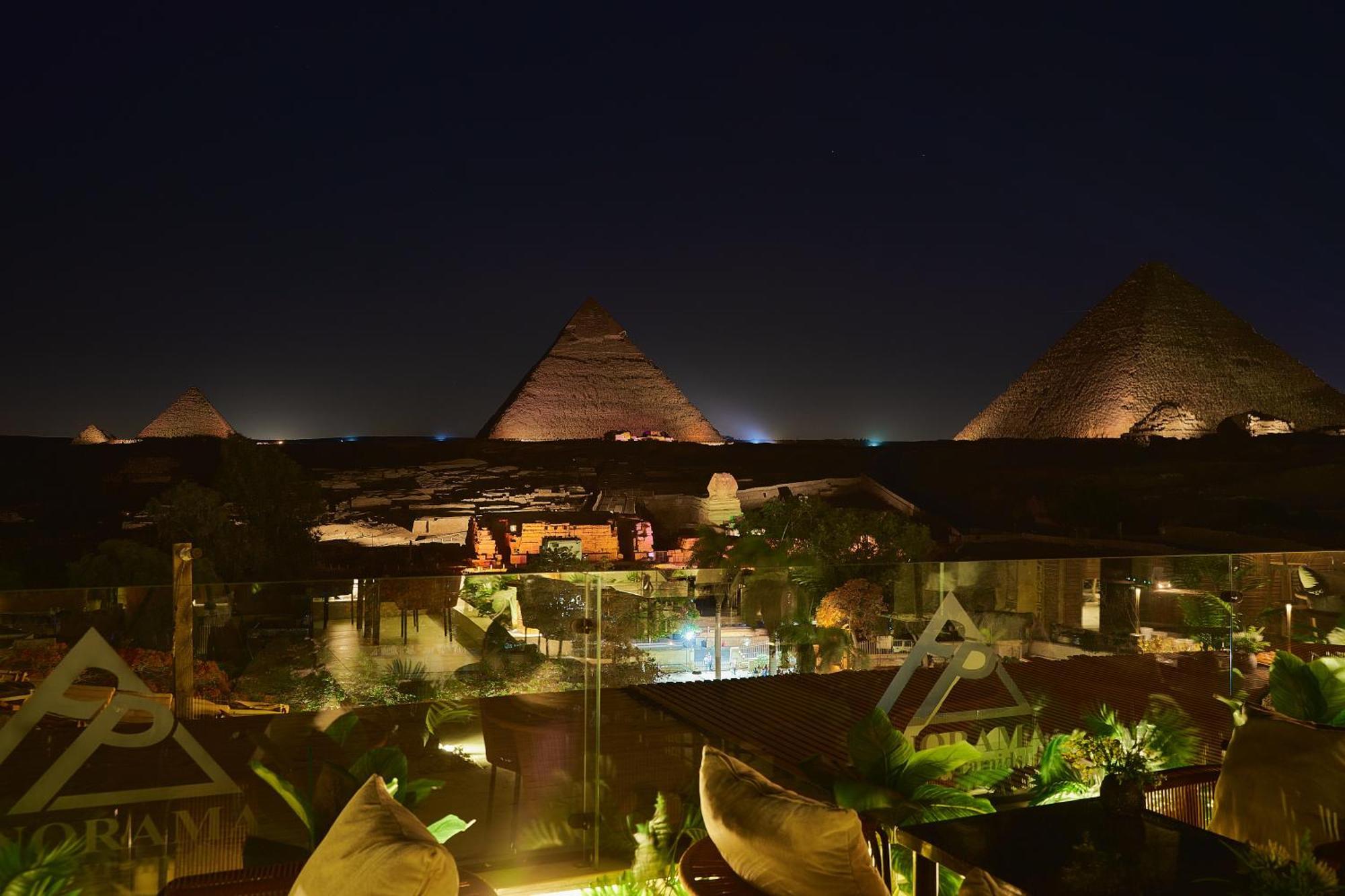 Panorama View Pyramids Hotell Kafret el-Gabal Eksteriør bilde
